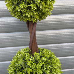 Leaf Topiary Green Double Ball Artificial Tree in Pot 90cm 2 Pack - thumbnail 3