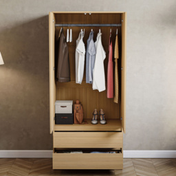 Vida Designs Denver Pine 2 Door 2 Drawer Wardrobe - thumbnail 3