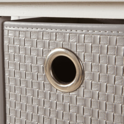 Home Source Sandringham White and Grey 4 Drawer Chest of Drawers - thumbnail 4