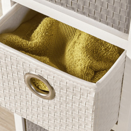 Home Source Sandringham White and Grey 4 Drawer Chest of Drawers - thumbnail 3