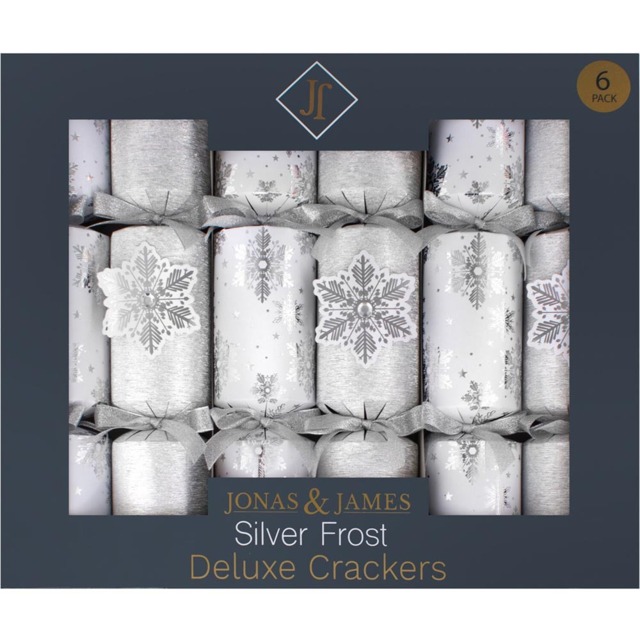 Jack & Jones Silver Frost Deluxe Christmas Crackers 6 Pack - image 1