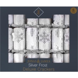 Jack & Jones Silver Frost Deluxe Christmas Crackers 6 Pack