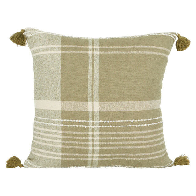 Divante Green Osbourne Check Cushion 50 x 50cm - image 1