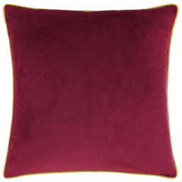 Paoletti Meridian Maroon Moss Velvet Cushion