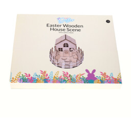 Easter Wooden House Scene - Natural Wood - thumbnail 4