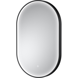 nuie Black Framed LED Touch Sensor Mirror 800 x 500mm