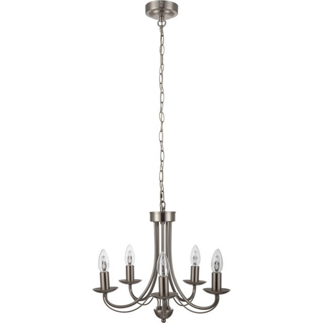Cosylyte Elmore Brushed Nickel 5 Light Classic Metal Pendant Light - image 1