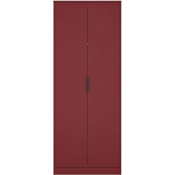 Crowndale Hong Kong 2 Door Red Matt Tall Wardrobe Ready Assembled - thumbnail 3