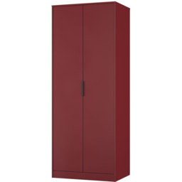 Crowndale Hong Kong 2 Door Red Matt Tall Wardrobe Ready Assembled - thumbnail 2