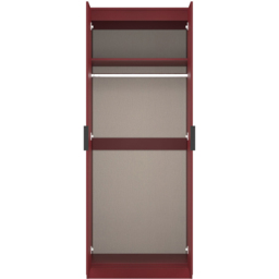 Crowndale Hong Kong 2 Door Red Matt Tall Wardrobe Ready Assembled - thumbnail 4