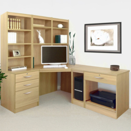 R White Cabinets Set 20 4 Drawer Natural Computer Desk