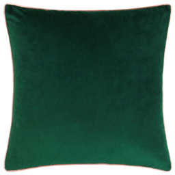 Paoletti Meridian Emerald Blush Velvet Cushion