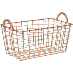 Premier Housewares Vertex Copper Finish Rectangular Basket - thumbnail 2