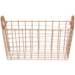 Premier Housewares Vertex Copper Finish Rectangular Basket