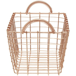 Premier Housewares Vertex Copper Finish Rectangular Basket - thumbnail 3