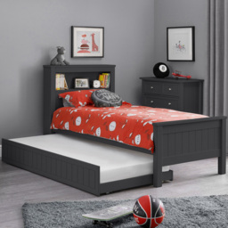 Julian Bowen Maine Anthracite Bookcase Bed with Underbed - thumbnail 1