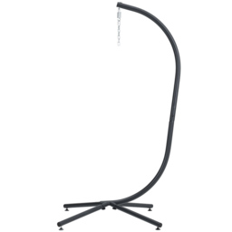 Living and Home Grey Rattan Hanging Egg Chair - thumbnail 4