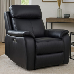 Aspire Kingsmere Black Power Recliner Armchair - thumbnail 1