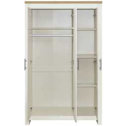 Birlea Highgate 3 Door Cream and Oak Mirrored Wardrobe - thumbnail 4