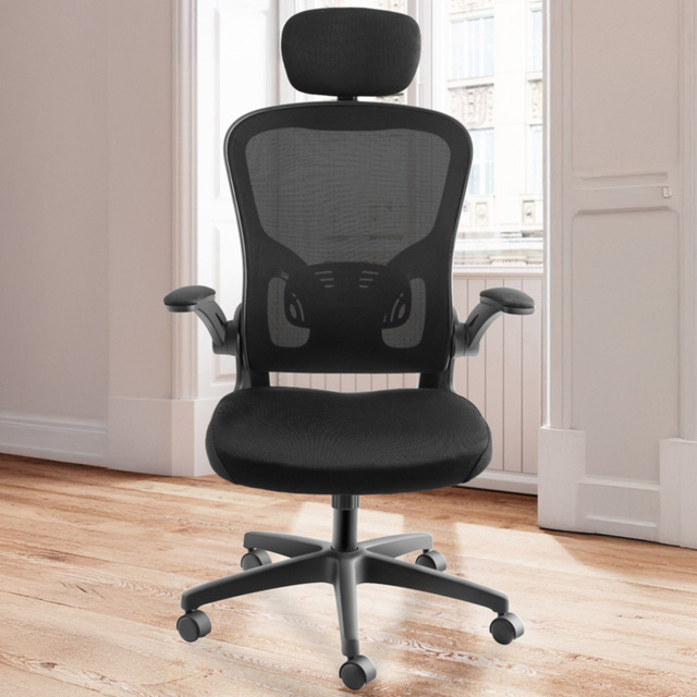 tectake Arges Black Adjustable Office Chair - image 1