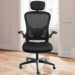 tectake Arges Black Adjustable Office Chair