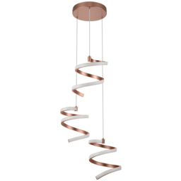 Cosylyte Nyah Copper 3 Light Spiral Cluster LED Pendant Light