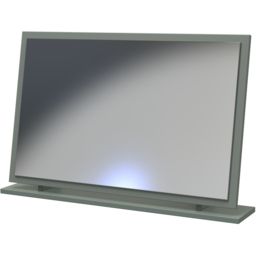 Crowndale New York Reed Green Standing Mirror Ready Assembled - thumbnail 1