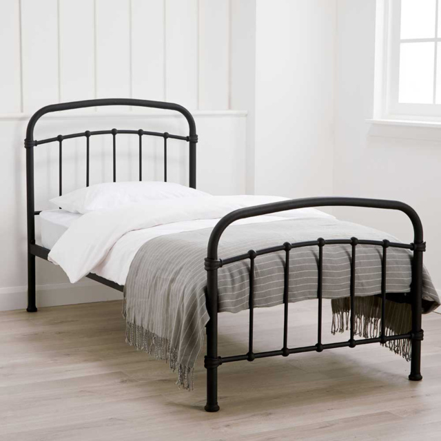 Halston 3.0 Single Black Metal Bed Frame - image 1