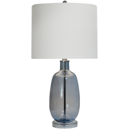 Acacia Home 62cm Glass Base Table Lamp with Fabric Shade