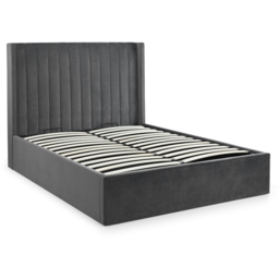 Julian Bowen Langham Double Grey Headboard Storage Bed - thumbnail 4