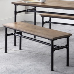 Julian Bowen Carnegie 2 Seater Mocha Elm Dining Bench