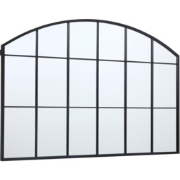 Black Beaumont Arch Window Mirror 80 x 12cm - thumbnail 3