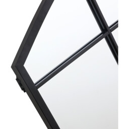 Black Beaumont Arch Window Mirror 80 x 12cm - thumbnail 4