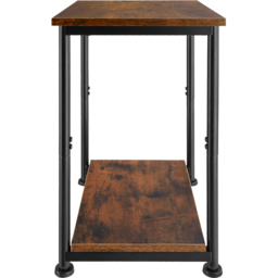 tectake Yonkers Dark Rustic Wooden Single Shelf Side Table - thumbnail 3