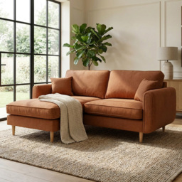 Oxford Reversible Chaise Sofa Brown