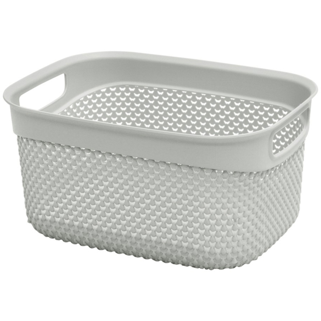 JVL Droplette 6.6L Ice Grey Storage Basket - image 1