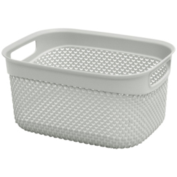JVL Droplette 6.6L Ice Grey Storage Basket