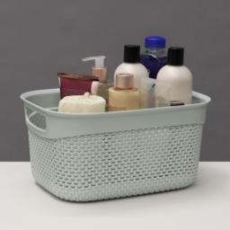 JVL Droplette 6.6L Ice Grey Storage Basket - thumbnail 2