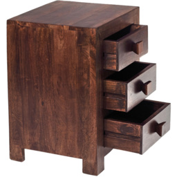 Brooklyn Nihash Toko 3 Drawer Dark Mango Bedside - thumbnail 3