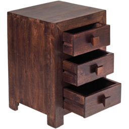 Brooklyn Nihash Toko 3 Drawer Dark Mango Bedside - thumbnail 4