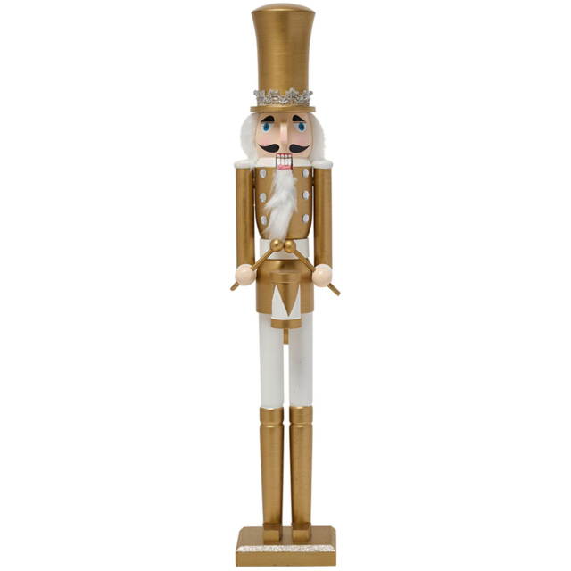The Christmas Gift Co Bellini Gold Wooden Nutcracker - image 1