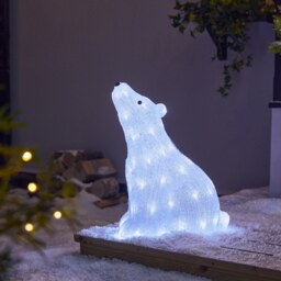 Acrylic LED Bear 3D Outdoor Christmas Light Decoration - 46cm - thumbnail 2