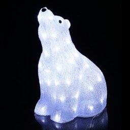 Acrylic LED Bear 3D Outdoor Christmas Light Decoration - 46cm - thumbnail 1