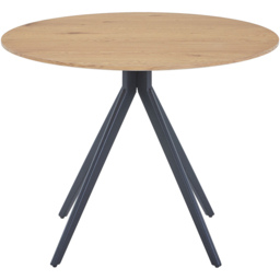 Core Products Aspen 4 Seater Round Dining Set Blue and Oak - thumbnail 4