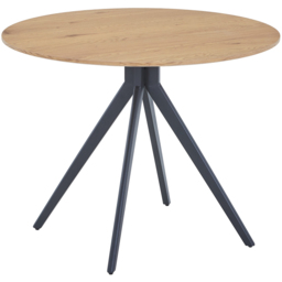 Core Products Aspen 4 Seater Round Dining Set Blue and Oak - thumbnail 3