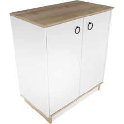 Decorotika Nuans White and Walnut 2 Door Multipurpose Cabinet - thumbnail 2