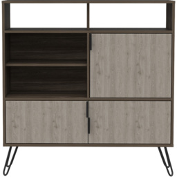 Core Products Nevada 3 Door 4 Shelf Smoke Oak High Sideboard - thumbnail 3