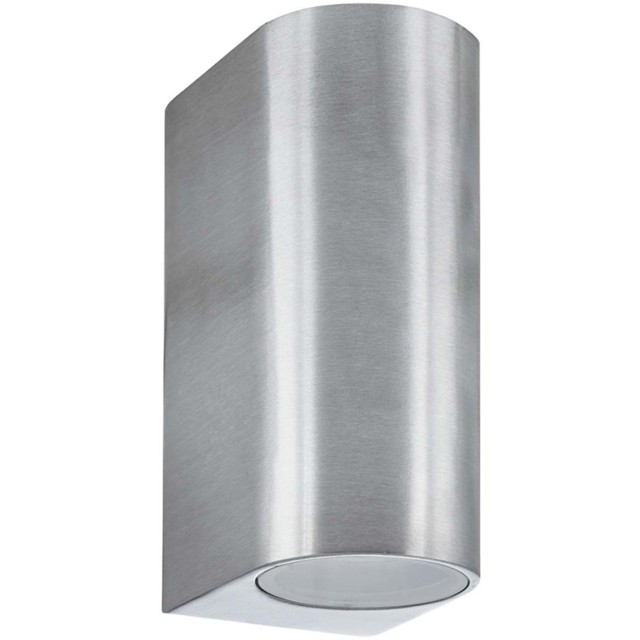 Lighting Collection IP44 Strand Silver Outdoor Wall Light - image 1