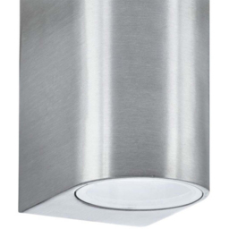 Lighting Collection IP44 Strand Silver Outdoor Wall Light - thumbnail 4