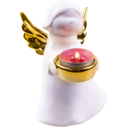 St Helens Ceramic Gold Wings Angel Tealight Holder